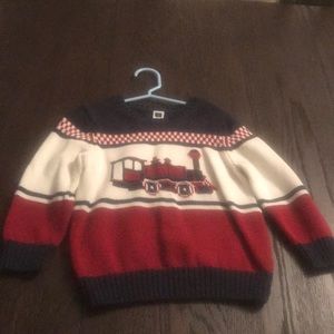 Boys train sweater